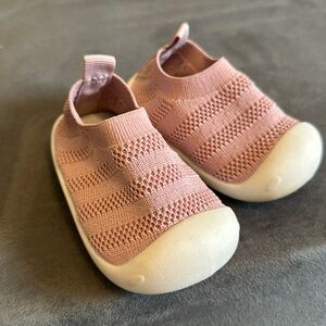 Dusty Pink Toddler Sock Walking Shoe